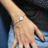Bracelet trèfle blanc