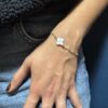 Bracelet trèfle blanc
