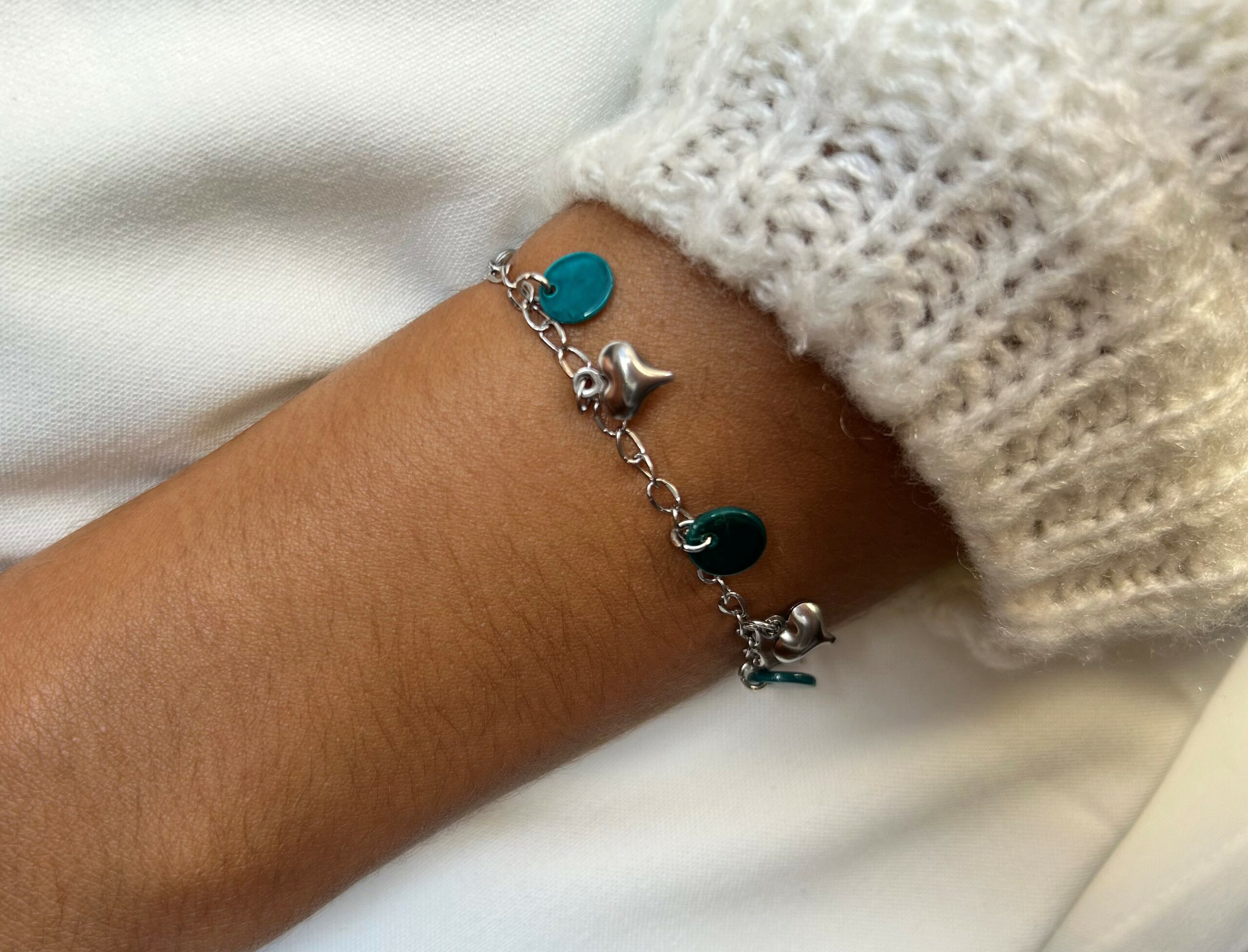 Bracelet breloques cœurs