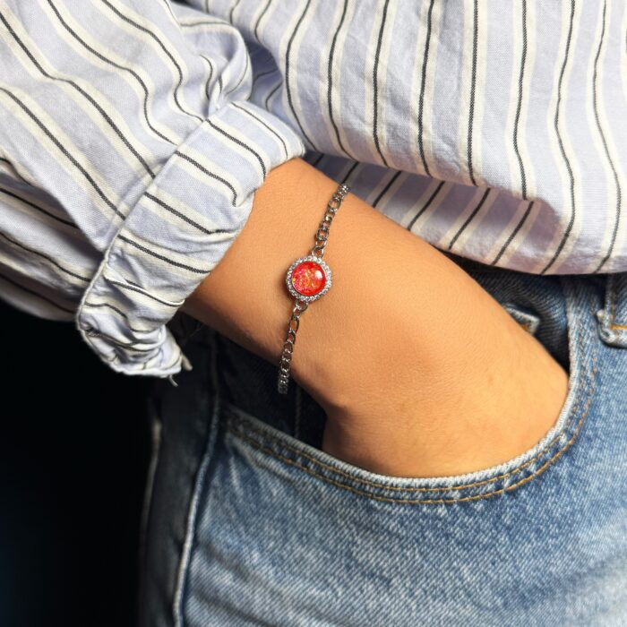 Bracelet zirconium rose