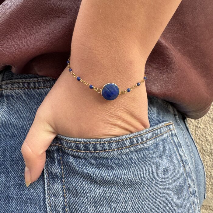 Bracelet pierre lapis-lazuli