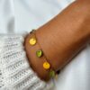 Bracelet jaune olive