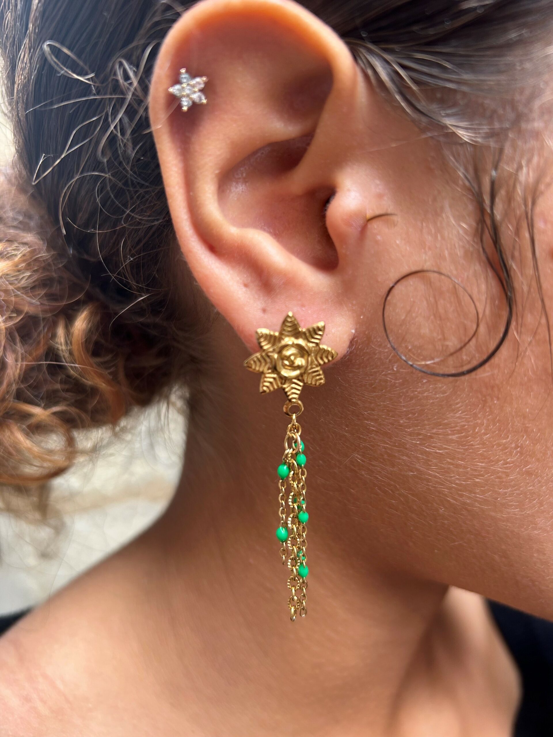 boucles d'oreilles soleil