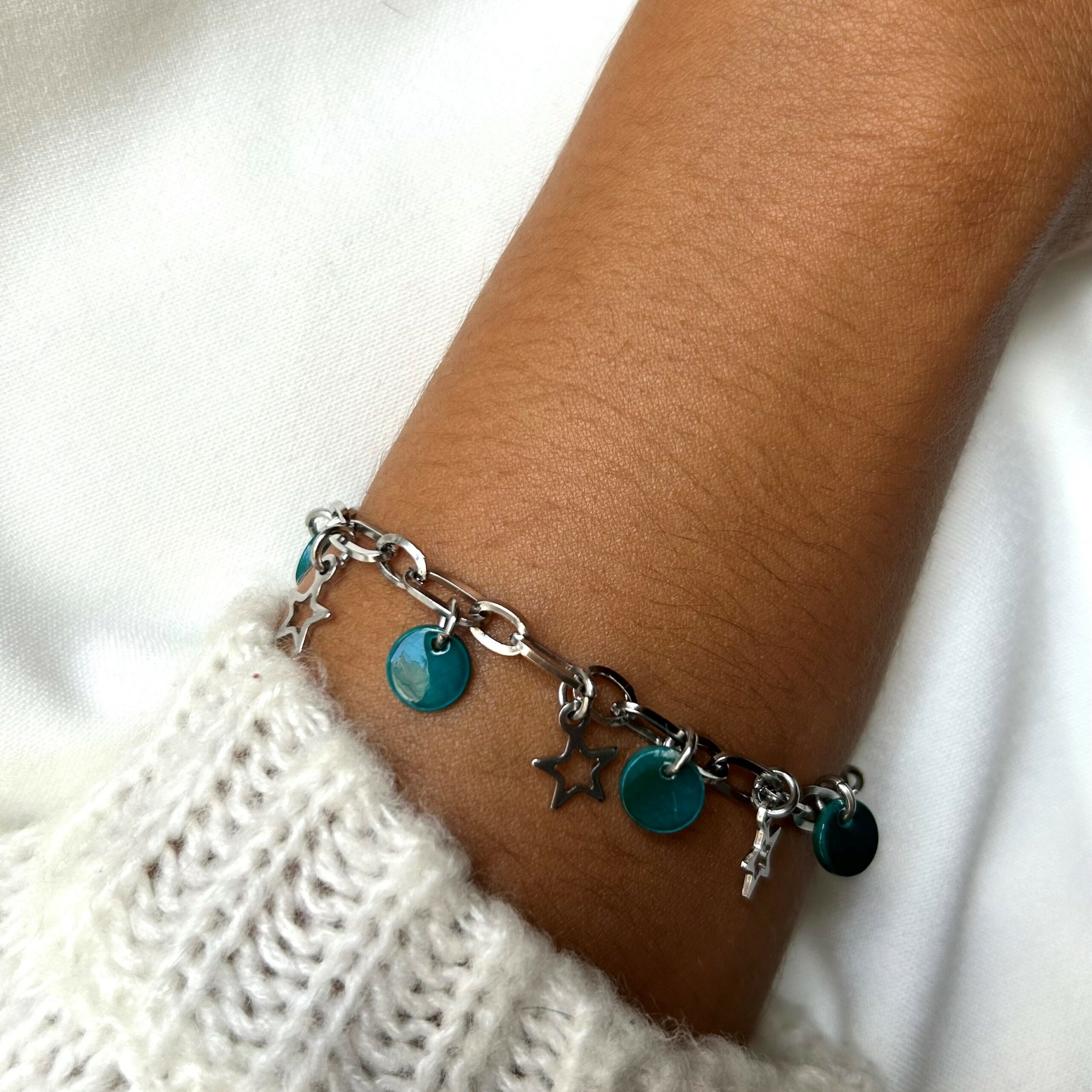 Bracelet breloques cœurs