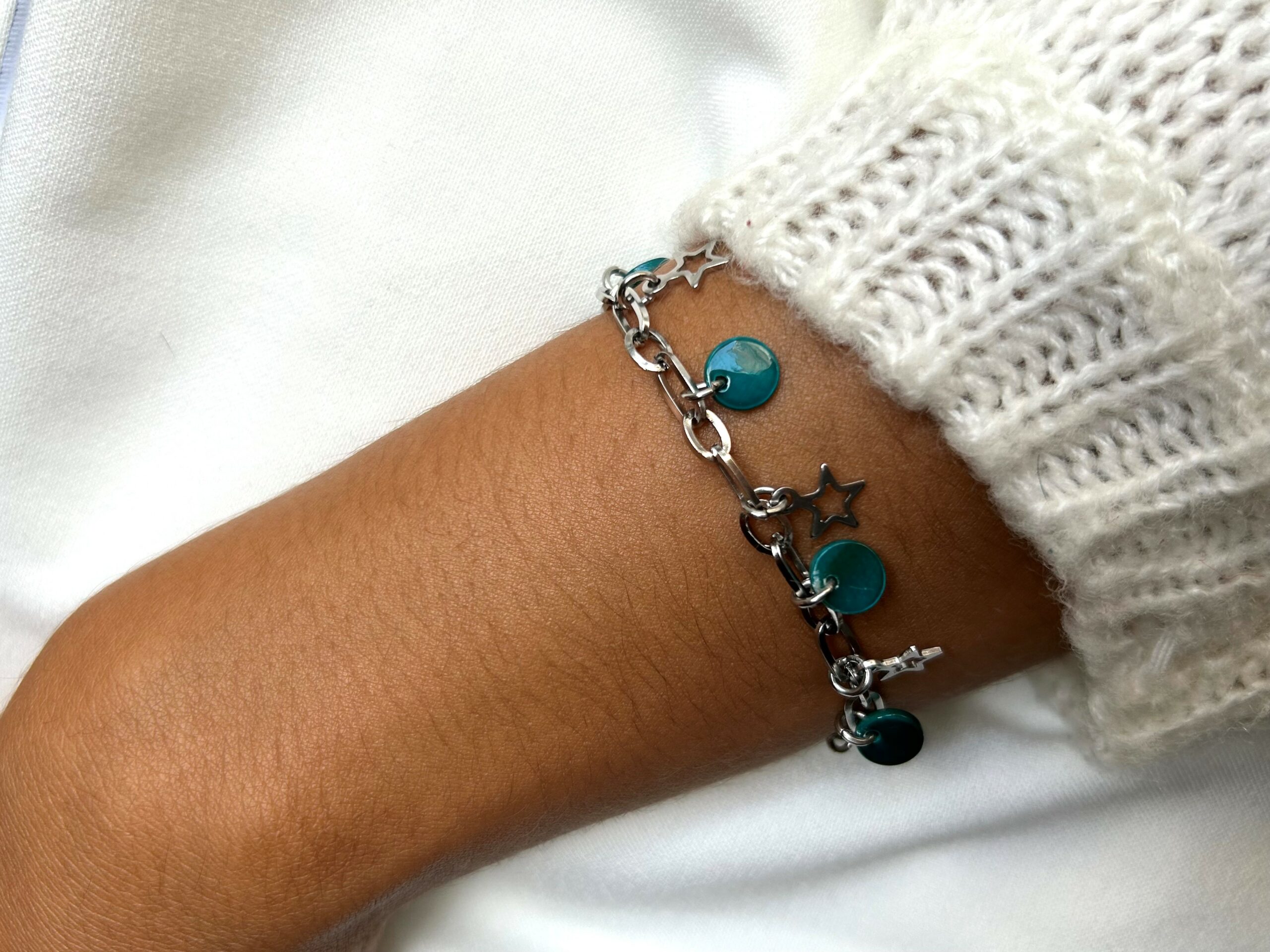 Bracelet breloques cœurs