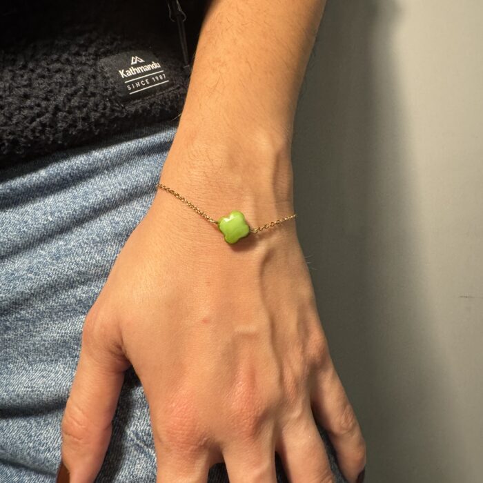 Bracelet Trèfle Vert Clair