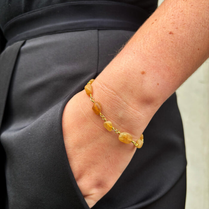 bracelet pierres apatite jaune