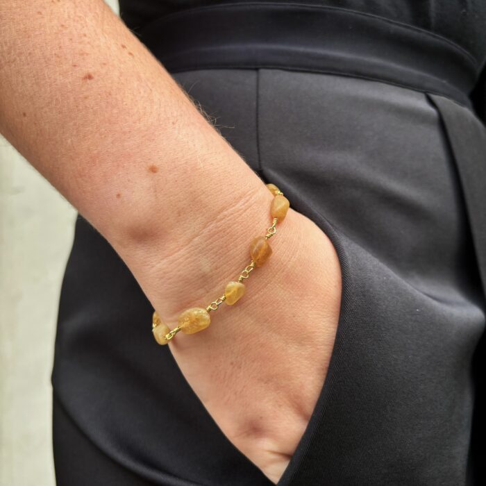 bracelet pierres apatite jaune
