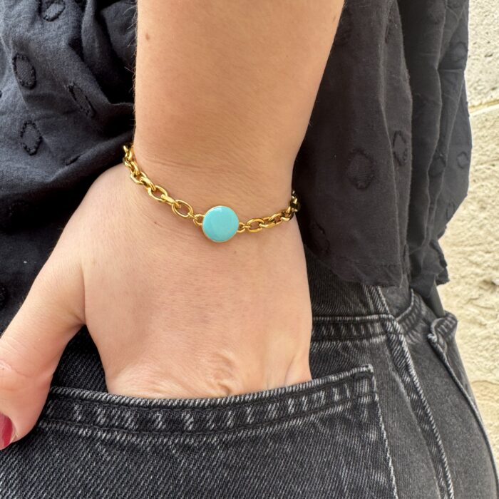bracelet bleu turquoise