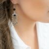Boucles d'oreilles pampilles noires