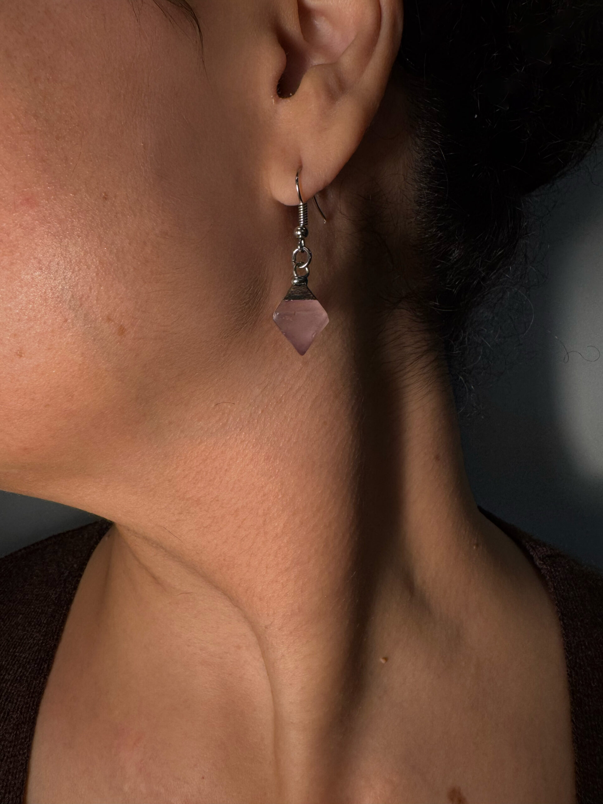 Boucles d'Oreilles Pierre Améthyste