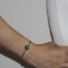 Bracelet Trèfle et Perles Vertes