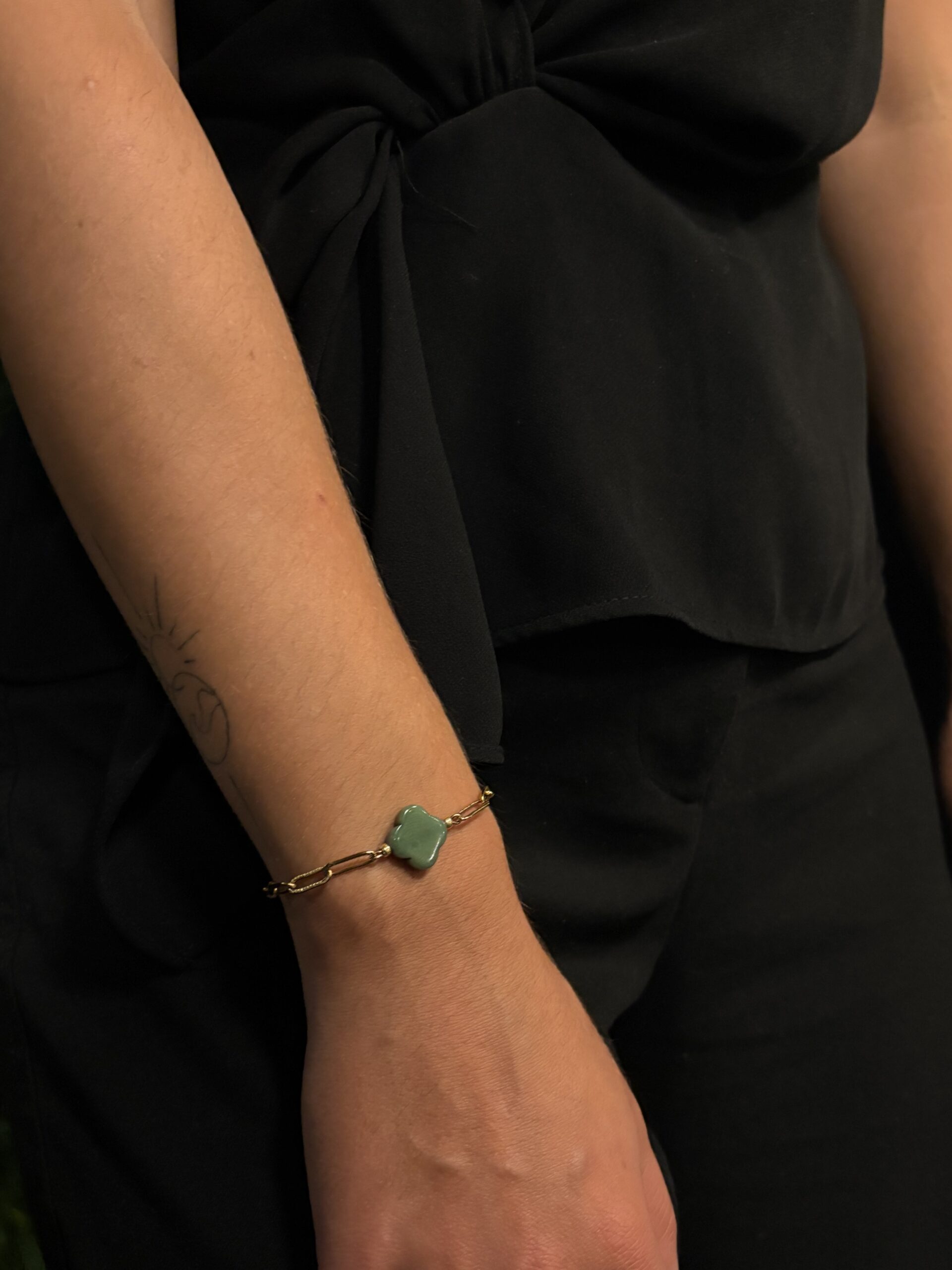 Bracelet trèfle vert