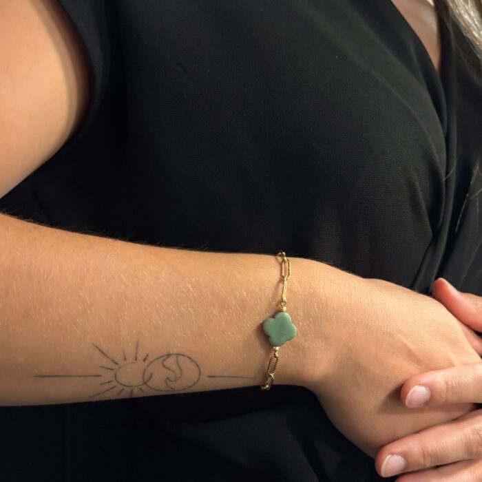 Bracelet trèfle vert