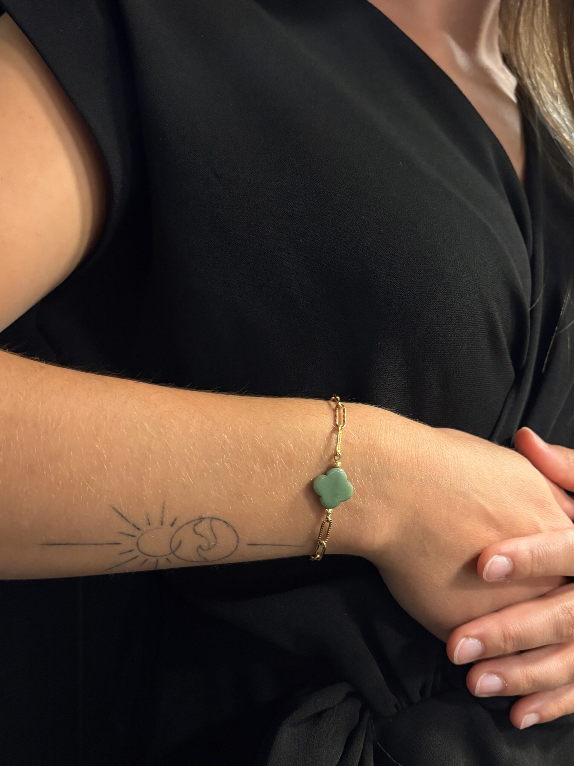 Bracelet trèfle vert