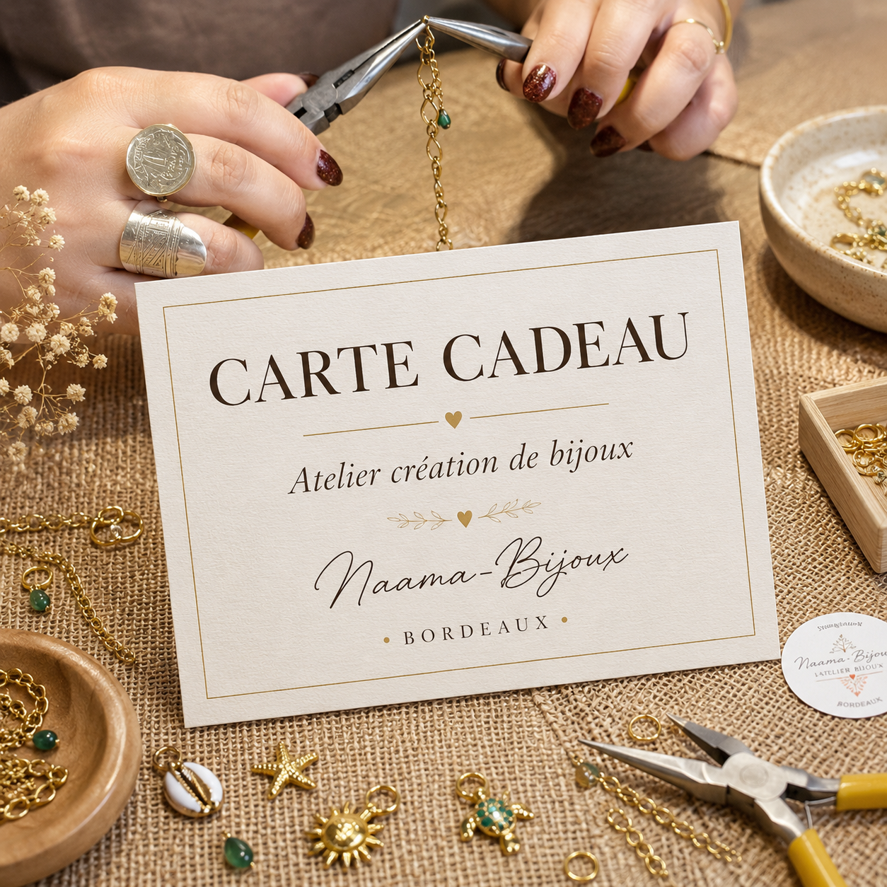 Carte cadeau atelier création de bijoux à Bordeaux
